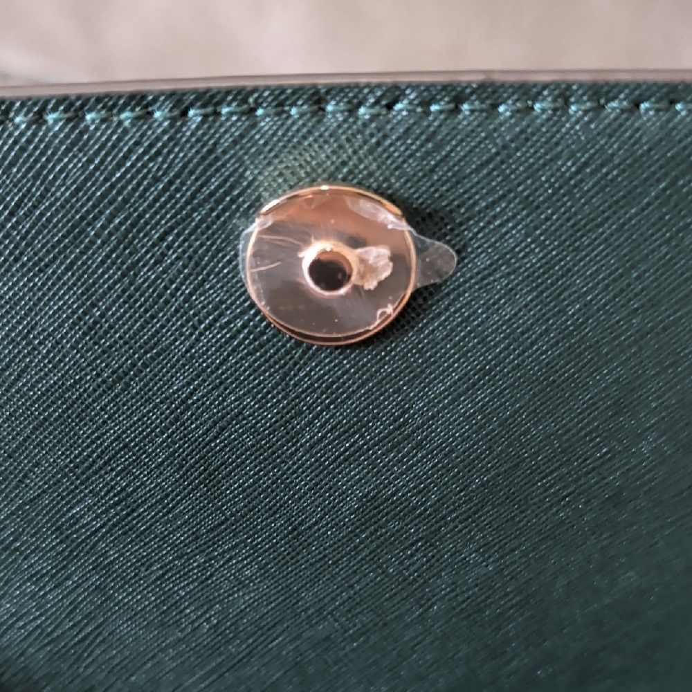 Tory Burch Emerson Combo Crossbody Jitney Green EUC - Picture 7 of 11
